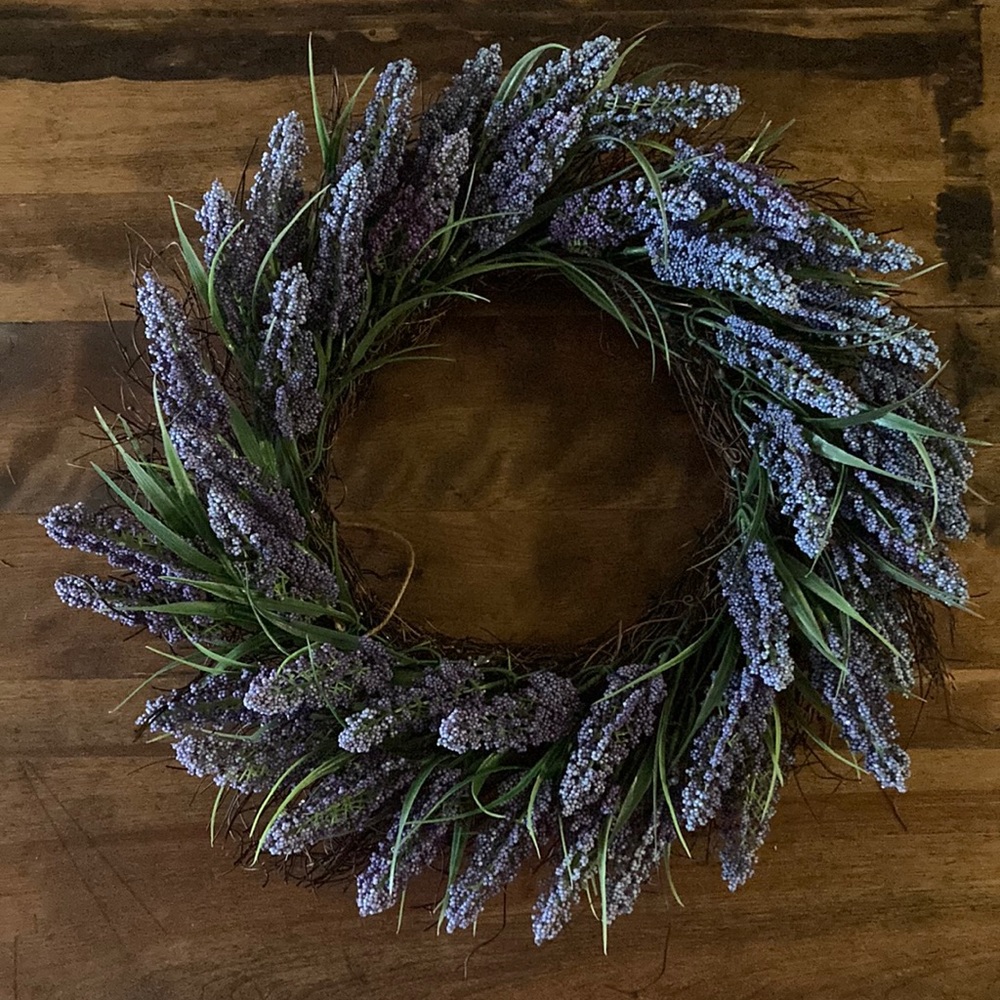 Artificial Lavender Wreath